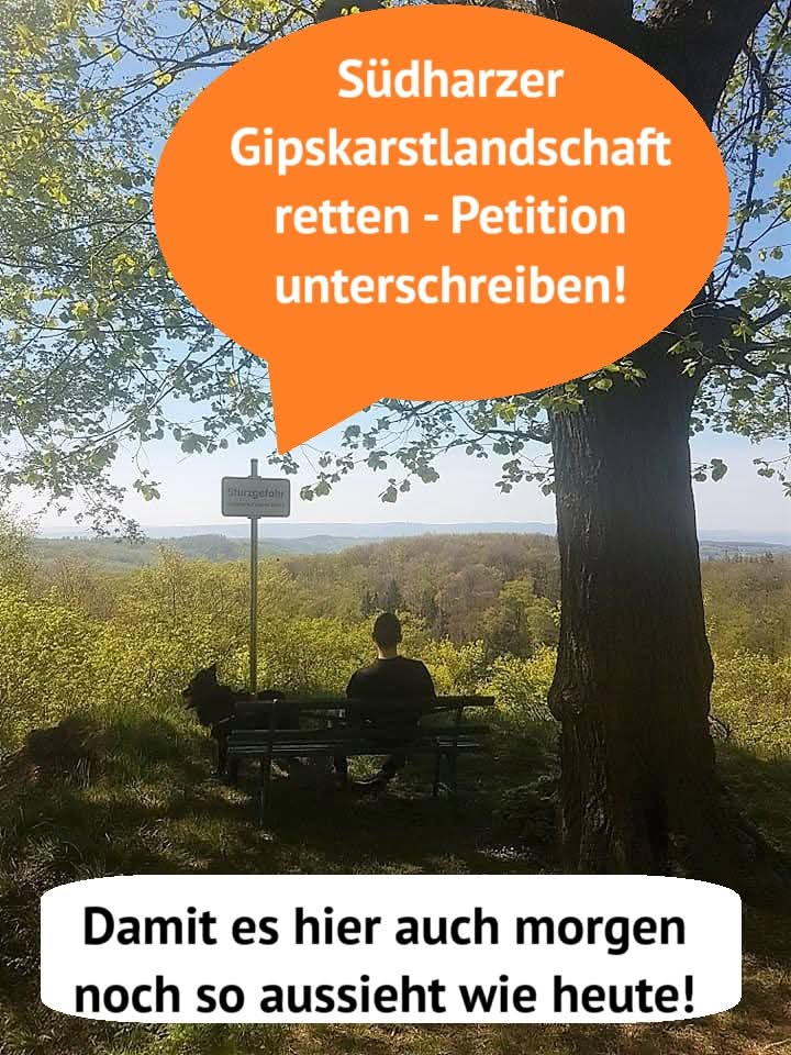 Petition gegen Raubbau an der Natur im geschützten Gipskarstgebiet bei Questenberg